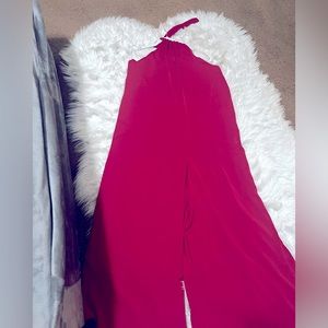 Halter top wide leg jumpsuit